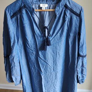 Crown & Ivy Blue 3/4 Sleeve Dress - 2XL